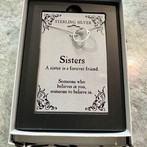 LA Rocks Silver Expressions-Sterling Silver Ring Necklace With Inscription. New.